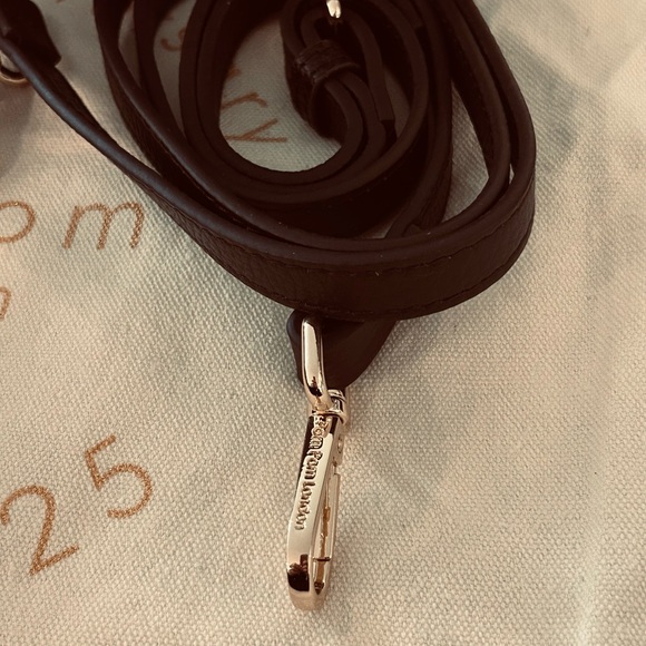 Pom Pom London Original/Mayfair  Leather Bag CONKER NEW!!!! Never carried- $99! - Picture 4 of 13